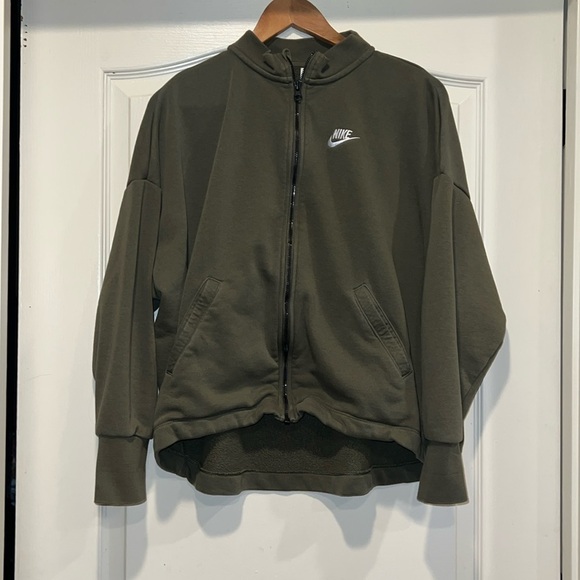 Nike Olive Green Zip-Up Jacket - Picture 1 of 8